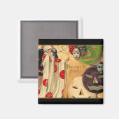 Halloween Gezichten - Art Deco Magneet (Voorkant / Achterkant)