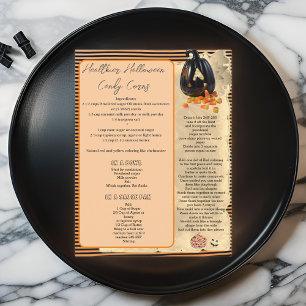 HALLOWEEN GEZONDER SNOEPMAÏSRECEPT Briefkaart