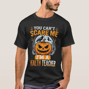 Halloween Gezondheidsonderwijzer Enge Pompoen Kraa T-shirt