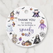 Halloween Ghost 1e Verjaardagsfeest Bedankjes Labels (Achterkant)