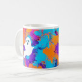 Halloween Ghost Abstrait Holiday Mug (Devant gauche)