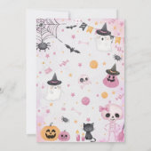 Halloween Ghost Baby shower Party Kaart (Achterkant)