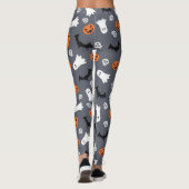 Halloween Ghost Bats en pompoenen Leggings (Achterkant)