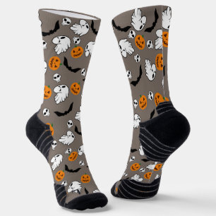 Halloween Ghost Bats Skull Pumpkin Sokken