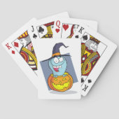 Halloween Ghost beroemd gemaakt door Pumpkin Spook Pokerkaarten (Achterkant)