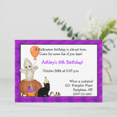 Halloween Ghost Birthday Uitnodiging (Staand voorkant)