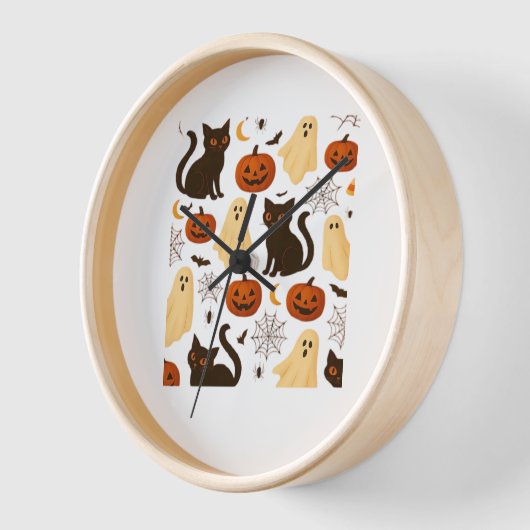 Halloween Ghost & Black Cat Pattern Classi (Hoek)