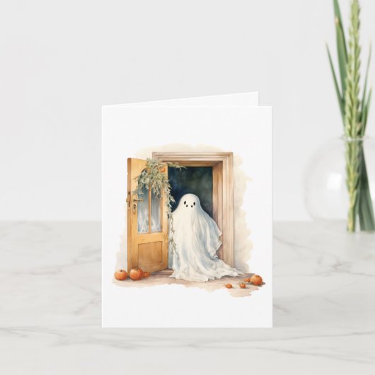 Halloween Ghost Blank Note Kaart (Voorkant)