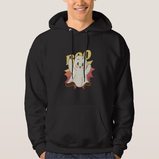 Halloween Ghost Boo Cute Hoodie (Voorkant)