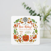 Halloween Ghost Boo-Verjaardag Uitnodiging (Staand voorkant)