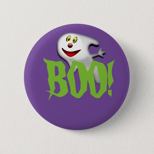 Halloween Ghost Button Pin (Voorkant)
