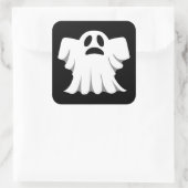 Halloween Ghost Cartoon Illustratie 10 Vierkante Sticker (Tas)