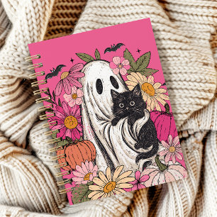 Halloween Ghost Cat iPhone / iPad hoesje Notitieboek