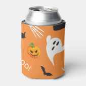 Halloween Ghost Cat Pumpkin Patroon Blikjeskoeler (Blikje Voorkant)