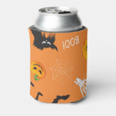 Halloween Ghost Cat Pumpkin Patroon Blikjeskoeler (Blikje Achterkant)