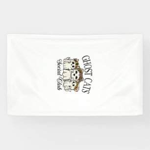 Halloween Ghost Cat Social Club Retro Spooky Cat S Spandoek