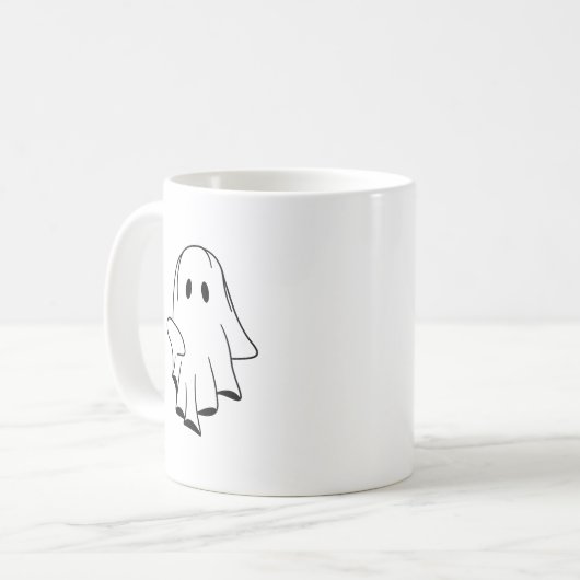 Halloween Ghost Coffee Mok 11oz Fixed Design (Voorkant links)