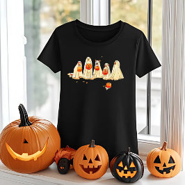 Halloween Ghost Comfort Kleuren Shirt, Schattigee  T-shirt