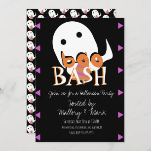 Halloween Ghost Costume Party Boo Bash Uitnodiging