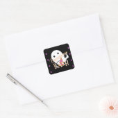 Halloween Ghost Costume Party Vierkante Sticker (Envelop)
