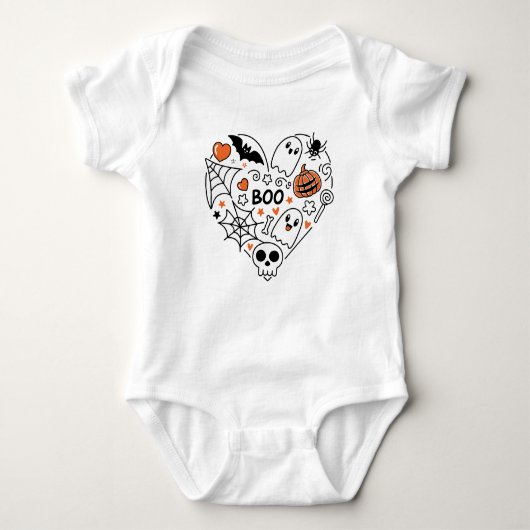 Halloween, ghost, custom, personalized  romper (Voorkant)