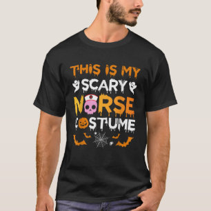 Halloween Ghost Dit is mijn enge verpleegsterskost T-shirt