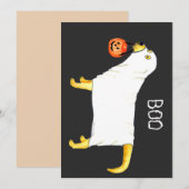 Halloween Ghost Dog Yellow Labrador Kaart (Voorkant / Achterkant)