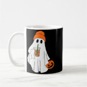 Halloween Ghost Drinking Coffee Ghost Ice Coffee M Koffiemok (Links)