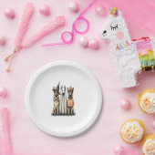 Halloween Ghost Duitse herdershond Papieren Bordje (Feest)