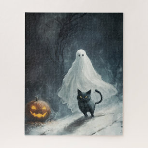 Halloween Ghost en Black Cat Legpuzzel