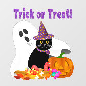 Halloween Ghost en Black Cat Raamsticker (Vel)