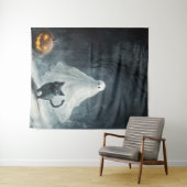 Halloween Ghost en Black Cat Wandkleed (In Situ (horizontaal))