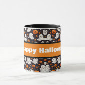 Halloween Ghost en Pompoen Koffie Mok (Midden)