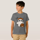 Halloween Ghost en Pumpkin T-shirt (Voorkant volledig)