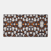 Halloween Ghost en Pumpkins Desk Mat (Voorkant)