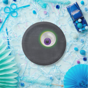 Halloween Ghost Eyeball Eye Cyclops Chalkboard Papieren Bordje