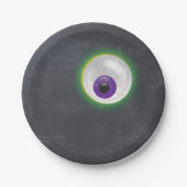 Halloween Ghost Eyeball Eye Cyclops Chalkboard Papieren Bordje (Voorkant)
