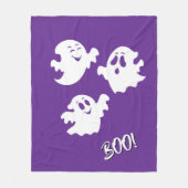 Halloween Ghost  Fleece Deken (Voorkant)