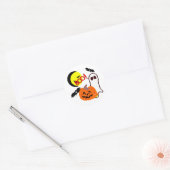Halloween Ghost Friends Ronde Sticker (Envelop)