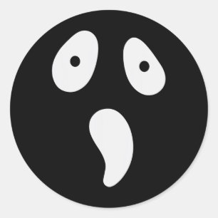 Halloween Ghost Gekke Gezichtskostuum Funny Scary  Ronde Sticker