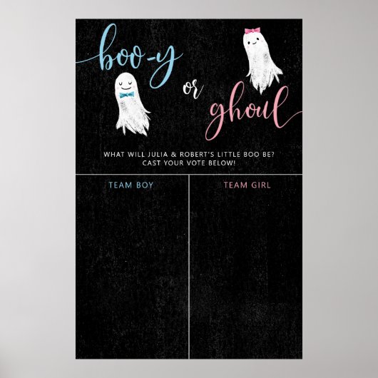 Halloween Ghost Gender openbaart stembord Poster (Voorkant)
