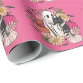 Halloween Ghost Girly Cadeaupapier (Rol Hoek)