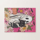 Halloween Ghost Girly Legpuzzel (Horizontaal)