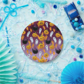 Halloween Ghost Glitter Pattern Party Papieren Bordje (Feest)