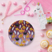 Halloween Ghost Glitter Pattern Party Papieren Bordje (Feest)