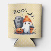 Halloween Ghost - Grafsteen, Jack O'lantern, Vleer Blikjeskoeler (Voorkant)