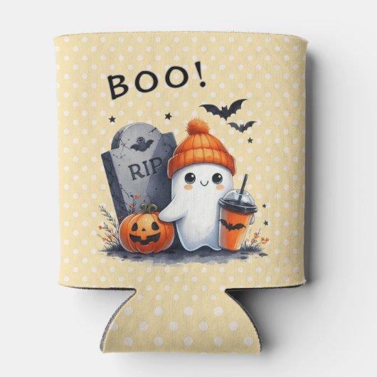 Halloween Ghost - Grafsteen, Jack O'lantern, Vleer Blikjeskoeler (Achterkant)