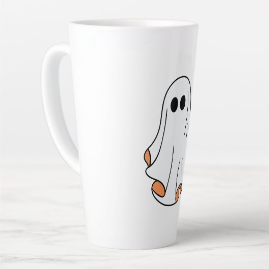Halloween Ghost, Grappige Halloween, Halloween Par Latte Mok (Linkerhoek)