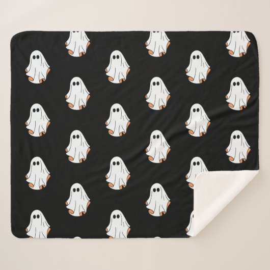 Halloween Ghost, Grappige Halloween, Halloween Par Sherpa Deken (Voorkant (horizontaal))