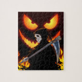 Halloween Ghost Grim Reaper vlam Legpuzzel (Verticaal)